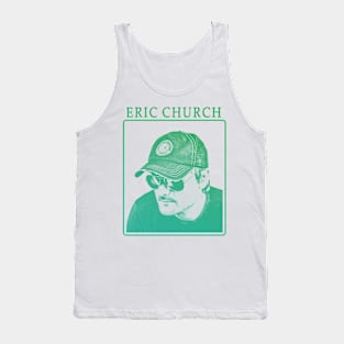 eric church - green solid style, Tank Top